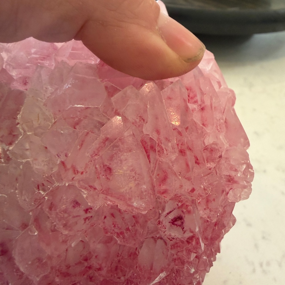 Pink Calcite/Quartz Crystal Cluster – Beautiful Heavy Display Piece - Picture 2 of 3